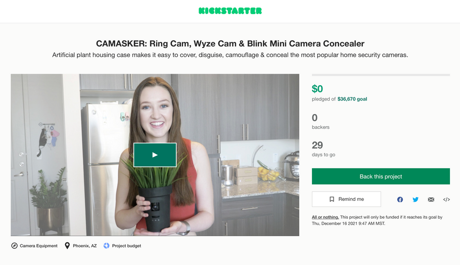 CAMASKER KickStarter Campaign is LIVE