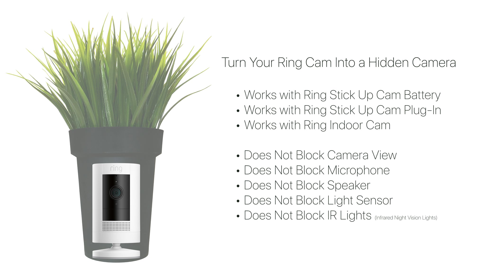 Cover Blue Light on Ring Stick up Cam Ring Indoor Cam Wyze Cam
